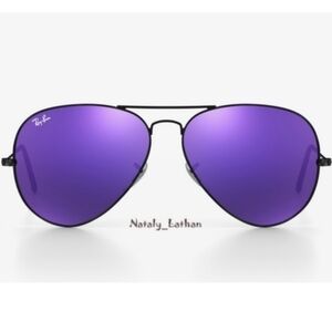 RayBan (Store Display) Aviator Purple Mirror RB3025 Bronze